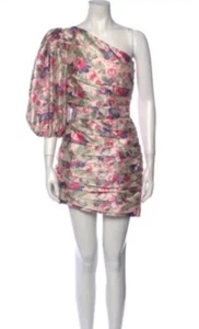 Love Shack ausgefallenes rosa Blumen Altie One-Shoulder-Minikleid Größe 6 Einzelhandel 495 - Bild 1 von 8