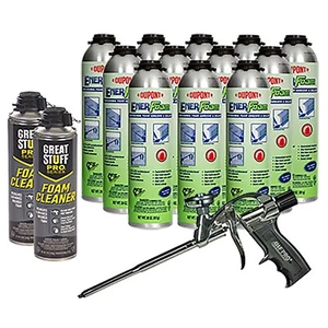 ENERFOAM™ Adhesive PRO Foam Adhesive - Case of 12 with 2 cans cleaner, 1 Gun - Picture 1 of 11