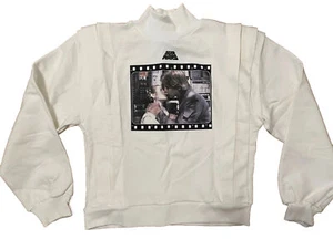 ZARA Women's Star Wars Print Turtle Neck Top Blouse Sweater White Size Small - Picture 1 of 6