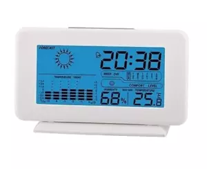 Digital Wetterstation Alarm Clock Reise Wecker LCD Temperaturanzeige TimeTech - Bild 1 von 4