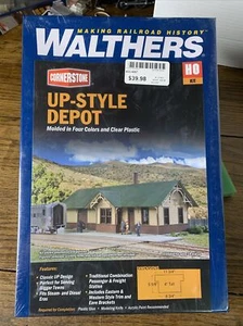 HO Scale Walthers Cornerstone 933-4057 Union Pacific Style Depot - Picture 1 of 4
