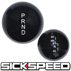 BLACK SHIFT KNOB/TRANSFER CASE SET FOR AUTOMATIC JEEP JK GEAR SHIFTER - Picture 1 of 1