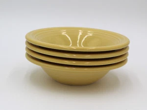 Fiesta Homer Laughlin SET of 4 Stackable Cereal Bowl 11 oz Pale Yellow 6.5 inch - Picture 1 of 4