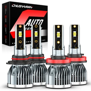 9005+H11 LED Headlights High Low Beam Bulbs For GMC Canyon Cab Pickup 2015-2022 - Picture 1 of 11