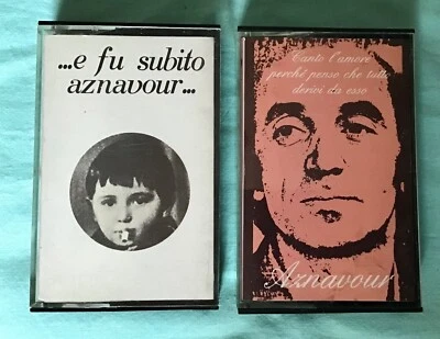 CHARLES AZNAVOUR LOTTO 2 MC Barclay  …E FU SUBITO / CANTO L’AMORE PERCHÉ CREDO.. - Image 1 of 4