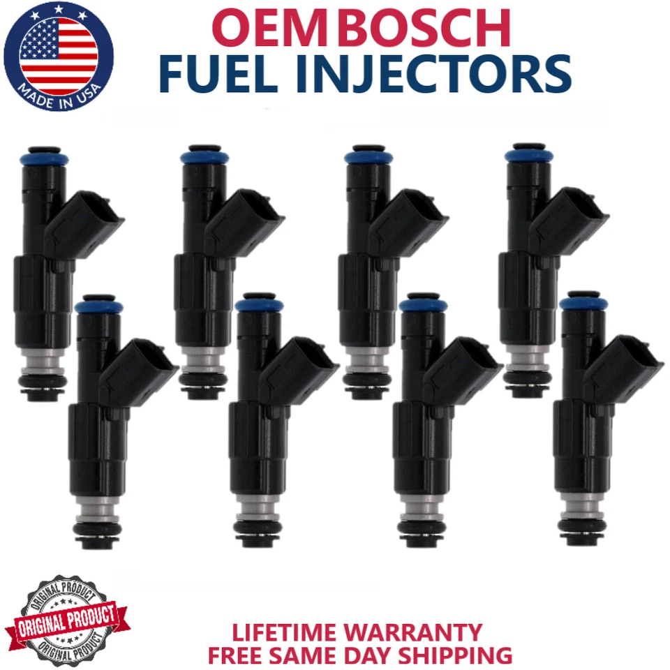 x 8 OEM BOSCH Fuel Injectors For 1998, 1999, 2000 Dodge Stratus 2.4L I4 DOHC - Image 1 of 4