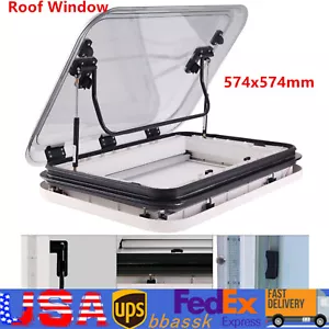 500x500mm Large Caravan RV Skylight Roof Vent Hatch Window for Trailer Camper US - Foto 1 di 15
