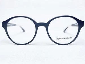 NEW Emporio Armani EA3066 5323 Mens Matte Black Round Eyeglasses Frames 49/19 - Picture 1 of 6