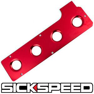 RED PLATED ALUMINUM SPARK PLUG VALVE COVER FOR MITSUBISHI ECLIPSE 4G63