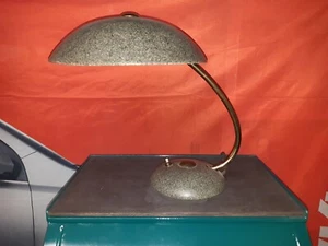 Helo Tischleuchte 40er 50er Jahre in Stein Optik alte Schreibtischlampe - Bild 1 von 13