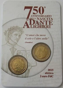 Italien 2 Euro 2015 Dante Alighieri BU - Picture 1 of 1