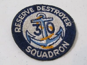 OLD U.S. NAVEL RESERVE DESTROYER SQUADRON 30 PATCH JACKET SHIRT PATCH - Picture 1 of 2
