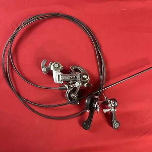 Shimano Positron FH-400 Derailleur + Shifter with Cables - Picture 1 of 7