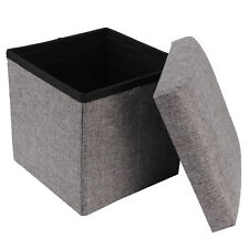 HG Foldable Storage Ottoman Multifunctional Storage Bench Footstool 