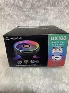Thermaltake UX100 5V Motherboard Sync High Airflow Hydraulic Bearing CPU Cooler - Picture 1 of 4