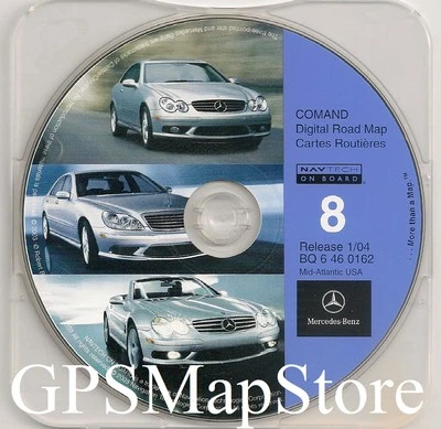 2003 2004 Mercedes SL600 SL500 SL55 AMG Navigation CD Map #8 Cover Mid-Atlantic - Image 1 of 2