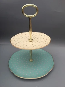 Wedgwood Polka Dot two tier cake stand - Picture 1 of 7