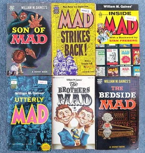 Lote vintage pb 6 cómics MAD (Kurtzman): Son of, Inside, Strikes Utterly Bedside - Imagen 1 de 3
