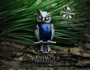 Bubo the Owl Brooch/Pin - Clash of the Titans --- Viking/Celtic/Silver/Medieval - Picture 1 of 7
