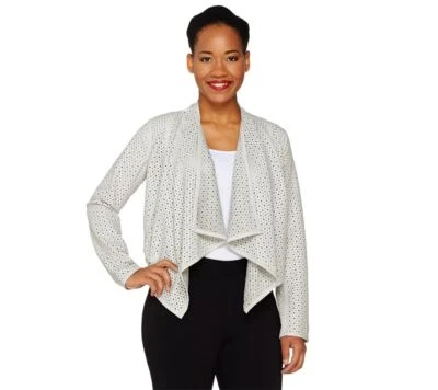 G.I.L.I. Chaqueta perforada frontal abierta de imitación de cuero Reg 2 Foto 1 de 4