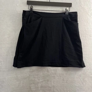 Callaway Skirt Skort Womans 12 Solid Black Zip Polyester Blend Pockets Short - Picture 1 of 9