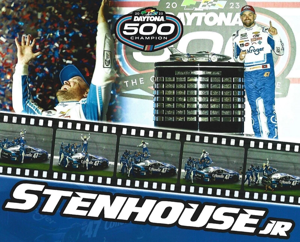 Postal de la copa NASCAR #47 2023 RICKY STENHOUSE JR "Ganador Daytona 500 Kroger" Foto 1 de 1