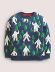 Mini Boden Printed Sweatshirt Yeti Big Foot NWT New 7-8