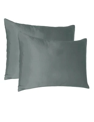 OUSSUM Set of 2 Silky Satin Pillowcase Pillow Case Cushion Cover Queen 20*30