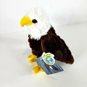 Wild Republic Bald Eagle Standing Realistic 9" Stuffed Animal Plush Bird Toy - Picture 1 of 10