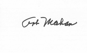 SIGNED 3x5 INDEX CARD OF ART MAHAN (DECEASED 2010)! GREAT AUTOGRAPH!