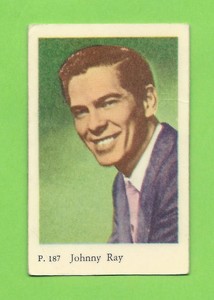 1958 Dutch Gum Card P #187 Johnnie Ray