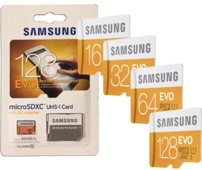 Samsung EVO Micro SDXC Fast Speed Storage Memory Card for Android Tablets PCs  - Image 1 of 2