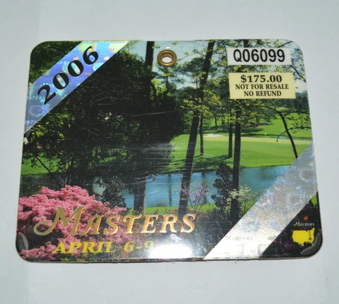 2006 Masters Tournament Patron Badge Ticket Phil Mickelson ANGC PGA Ryder Cup Cover