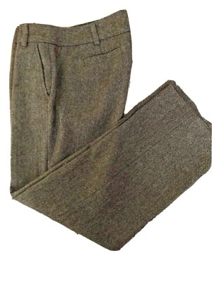 Pantalones Lands End Petites Mujer Gris Espiga Negro Trabajo Carrera Talla 2P Foto 1 de 4