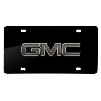 Placa de matrícula GMC de aspecto mate grabada con láser negra acrílica Yukon Acadia Sierra 1500 Foto 1 de 4