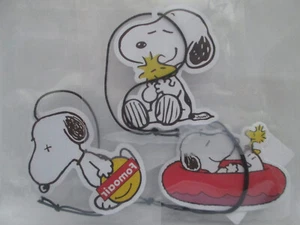 3 x SNOOPY Peanuts Hanging Car Air Fresheners on Elastic - Picture 1 of 4