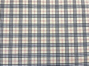45" Beige Classical Check Cotton Fabric Vintage English Pattern Quilting Sewing - Picture 1 of 7