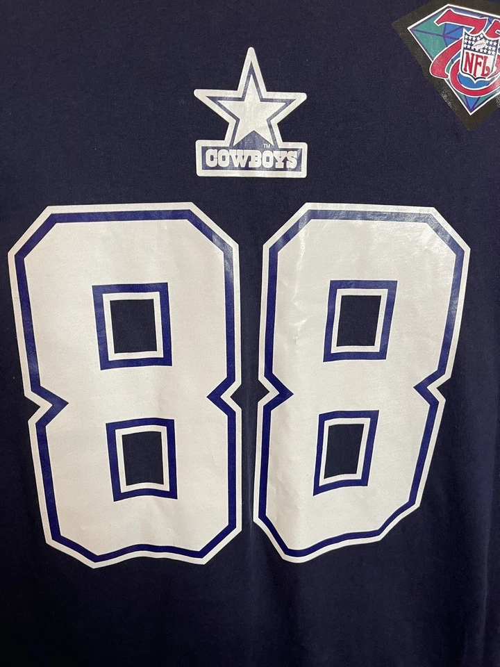 Mitchell & Ness Throwbacks 达拉斯牛仔迈克尔·欧文 #88 球衣衬衫成人 M — 第 1/4 张图片