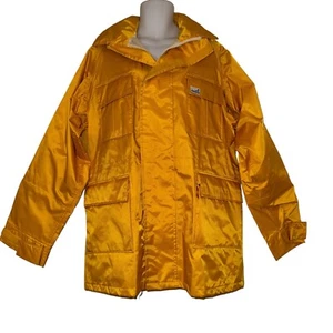 Rare Vtg Sperry Top Side Sailing Rain Jacket Mens L Fishing Yellow Nylon 1984 - Picture 1 of 12