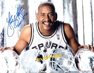 GEORGE GERVIN signed 11x14 Photo San Antonio Spurs Basketball Iceman Ice Man JSA - Picture 1 of 1