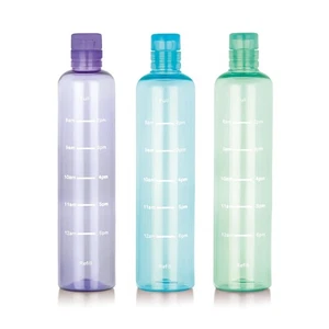 Plastic Water Bottle BPA Free Leakproof Set of 3- MultiColors - Picture 1 of 2