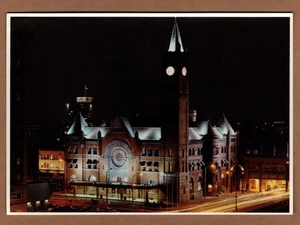 Union Station Railway Depot Downtown Indianapolis IN UNP cartolina continentale - Foto 1 di 2