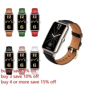 Schlaufe Smart Watch Armband Ersatz Armband Leder For Huawei Watch Fit Mini - Picture 1 of 14