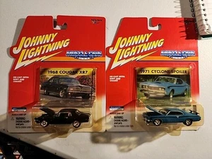 Lot 2 Mercury Johnny Lightning MUSCLE CARS 1968 Cougar Xr7 1971 Cyclone Spoiler - Picture 1 of 5