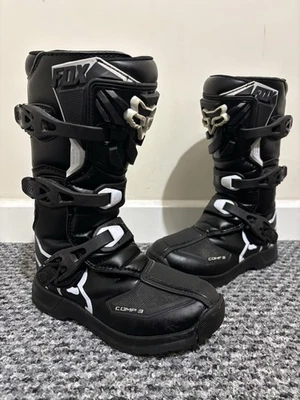 FOX COMP 3 Youth Kids Child’s Motocross MX Motor Cross Boots - UK 3, EU 36 - Image 1 of 4