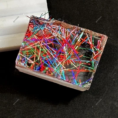 Multi Color Rutilated 160.4 Ct Lab Created A+ Quality Uncut Rough Certified Gems - Image 1 of 4