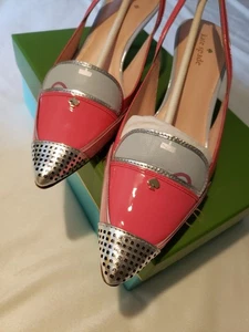 RARE NWT Kate Spade Checking In Pink Cadillac Paulina Singback Pumps Size 8 - Picture 1 of 19