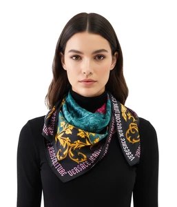 Versace Jeans Couture Luxus Multicolor Schlangenmuster Schal mit Barockbordüren - Bild 1 von 5