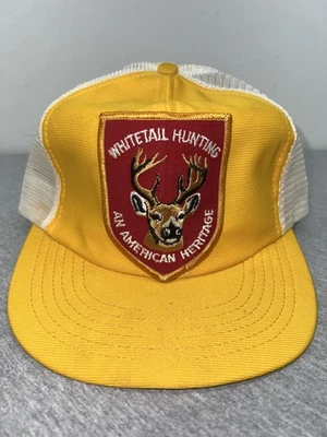 Gorra de caza cola blanca de colección gorra espalda a presión grande X-grande camionero para hombre años 80 Foto 1 de 4