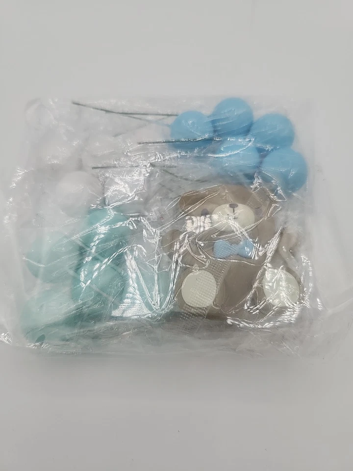 Decoración de Pasteles JeVenis Oso Azul con Bolas Doradas Topper para Baby Shower y... Foto 1 de 2